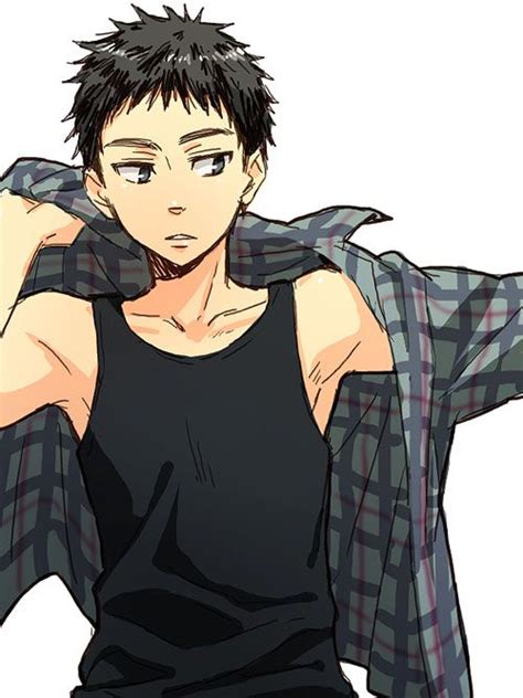 anime short black hair|short black hair anime guy.